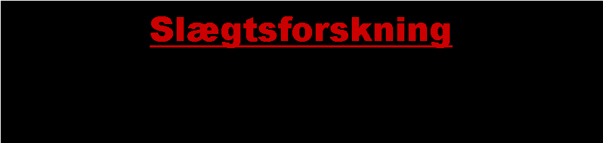 Tekstboks: Slgtsforskning