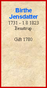 Tekstboks: BirtheJensdatter1731 - 1.8 1823 BenstrupGift 1780